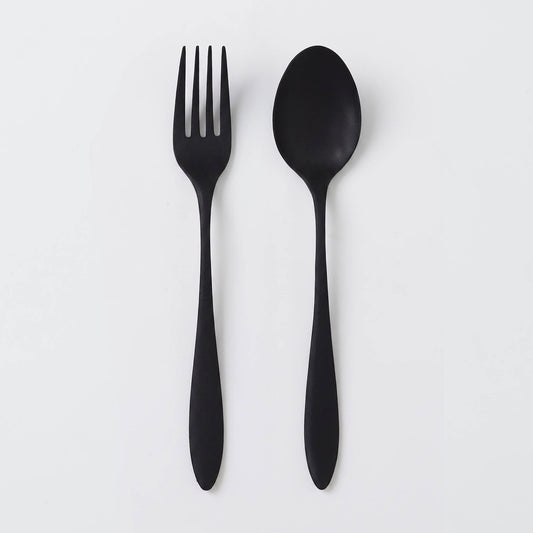 Urushi-lacquered stainless spoon and fork by THE URUSHI, Kyoto